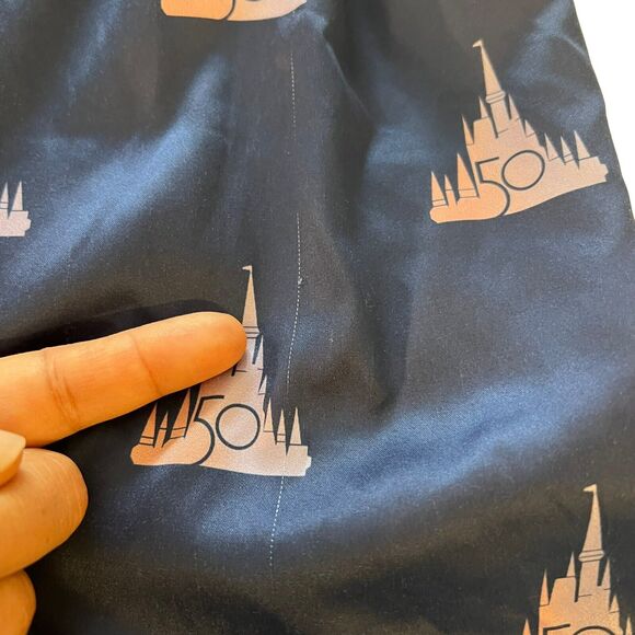 Walt Disney World 50th Anniversary Blue Satin 2 Piece Pajama Set Size 1X - Picture 16 of 16